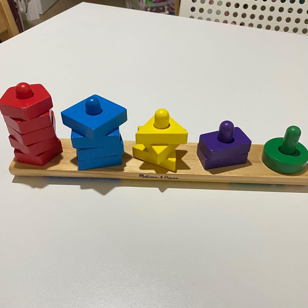 Melissa and Doug Stack and Sort Board, Hobbies & Toys, Toys & Games on Carousell