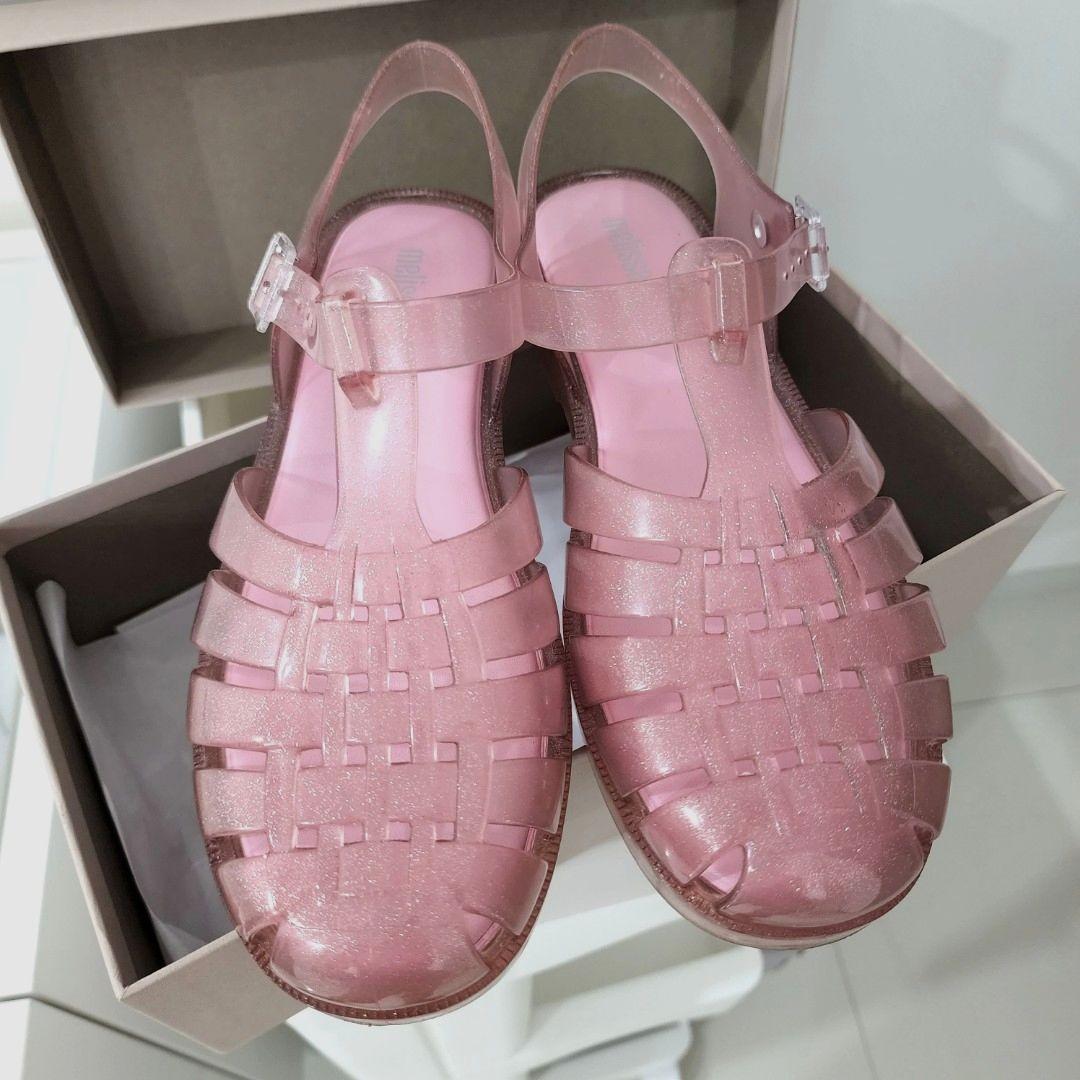 Melissa Possession Sandals Pink Glitter US8