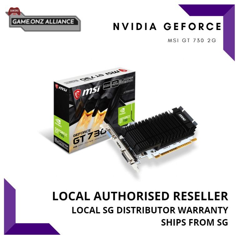 MSI GT 730 2G RAPHIC CARD COMPONENT GPU NVIDIA GEFORCE GT730