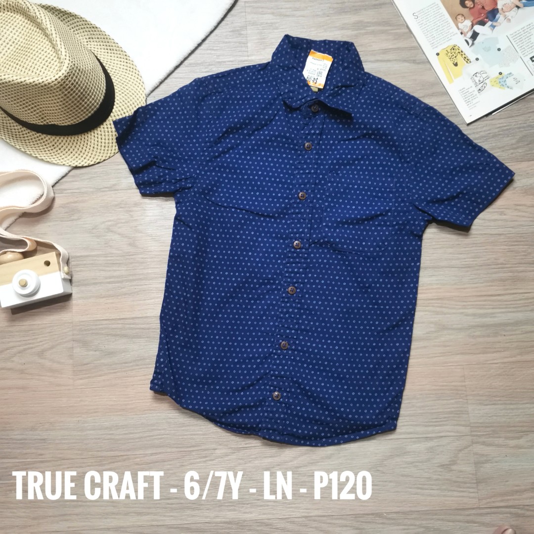 Navy blue shirt Kids, Babies & Kids, Babies & Kids Fashion on Carousell