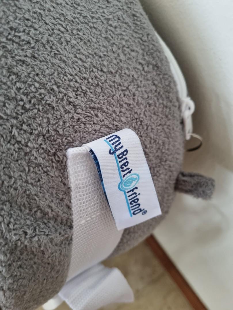 [New] MyBrestfriend Twin nursing pillow, grey, with cover, Babies