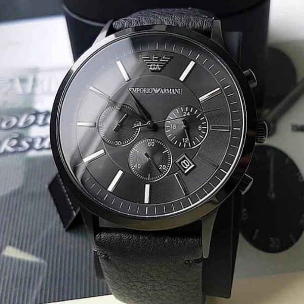 NEW Emporio Armani Sportivo Leather Strap Mens Watch AR2461