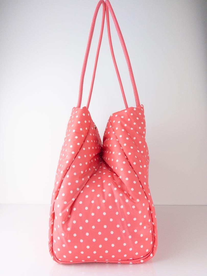 NEW KATE SPADE PXR00369 LARGE TOTE EVERYTHING PUFFY DOTS (PEACH