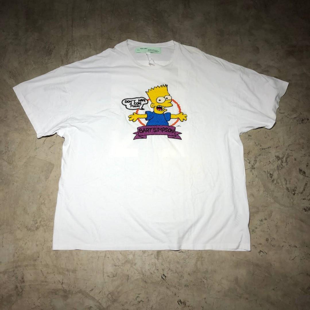 Off White x Bart Simpson Embroidered Arrows oversized tee fit XXXL