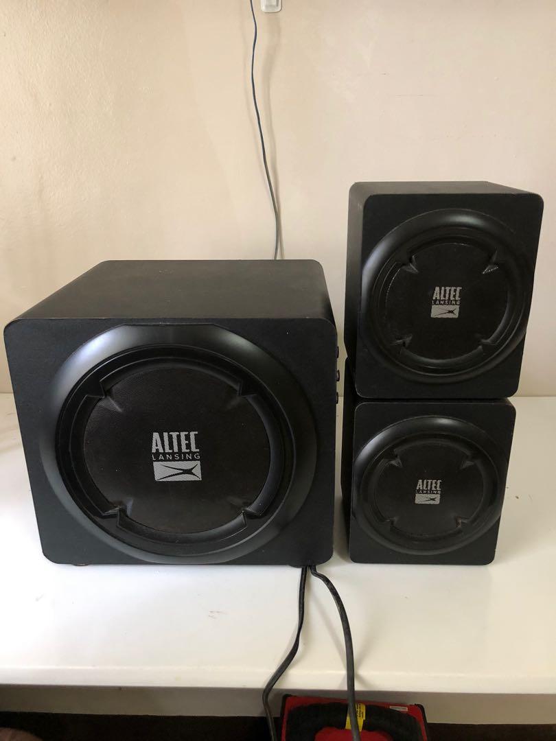 ORIGINAL Altec Lansing Helix Speaker Set of 3 Black Audio
