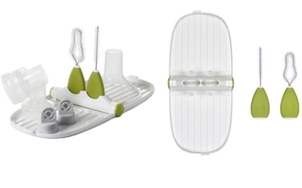 Breast Pump Parts Drying Rack with Detail Brushes