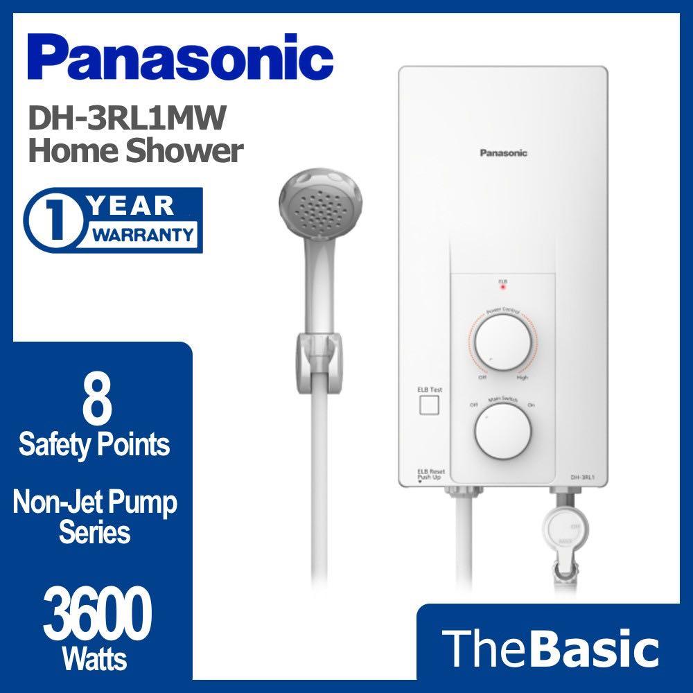 PANASONIC Water Heater Home Shower Non-Jet Pump Standard Series Pemanas Air  Mandi (DH3RL1), TV u0026 Home Appliances, Water Heater u0026 Instant Showers on  Carousell