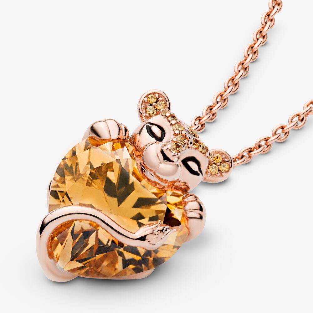 Pandora authentic Sales Rose Gold Sparkling Lion Heart Pendant