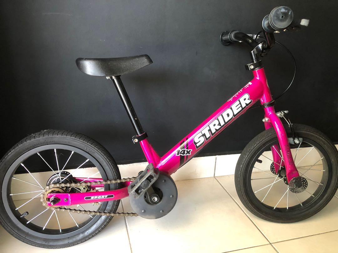 Strider 14x Sport Pedal and Balance Bike Pink