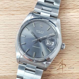 [Rare] Rolex Oysterdate Precision 6694 Grey Dial Vintage Watch (1974)