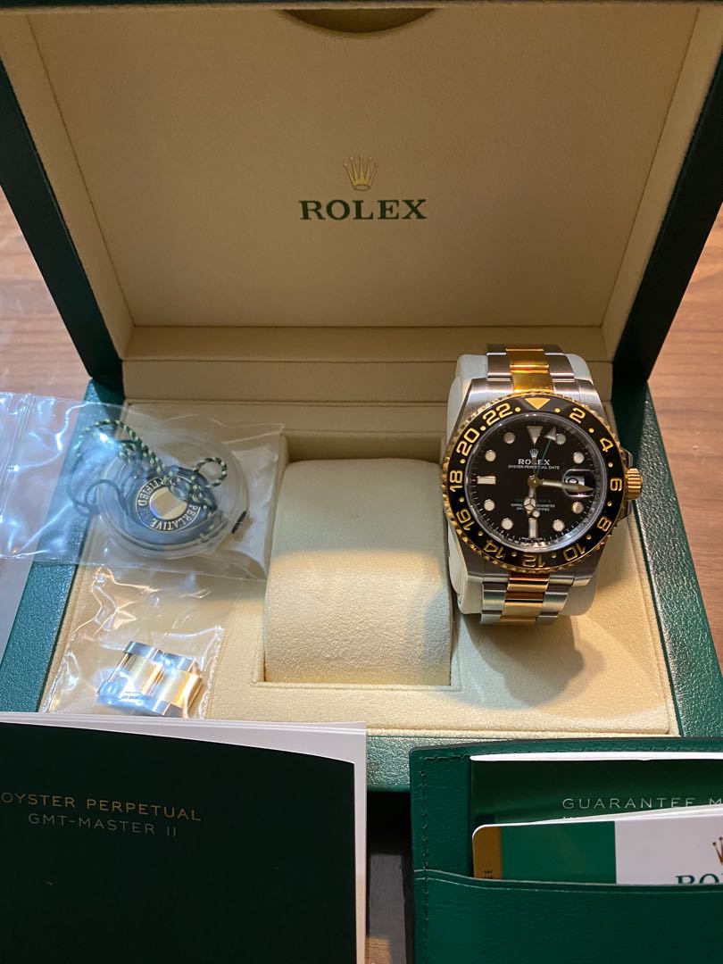 Rolex gmt master ii half gold clearance