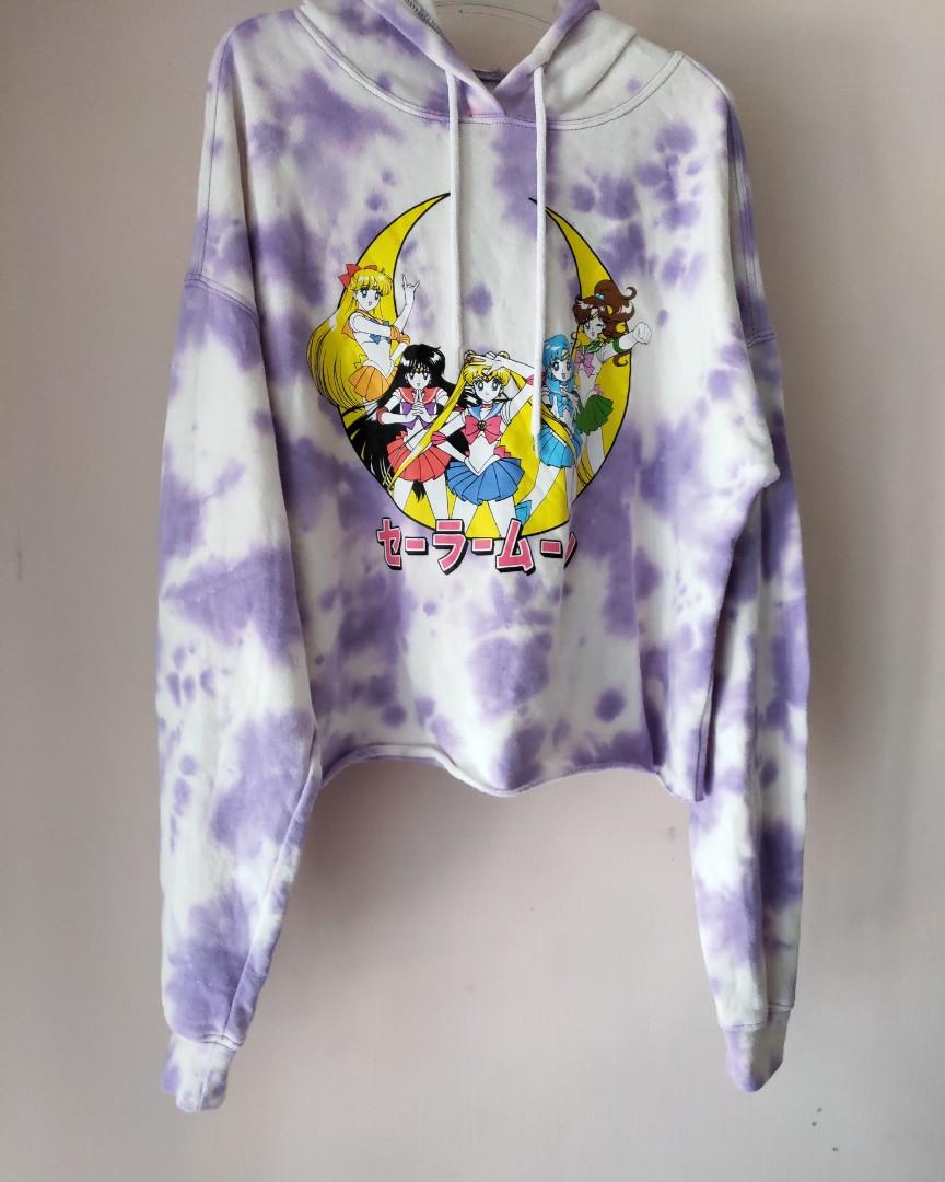 Sailor Moon Raw Edge Purple Tie Dye Girls Hoodie sweatshirt Carousell