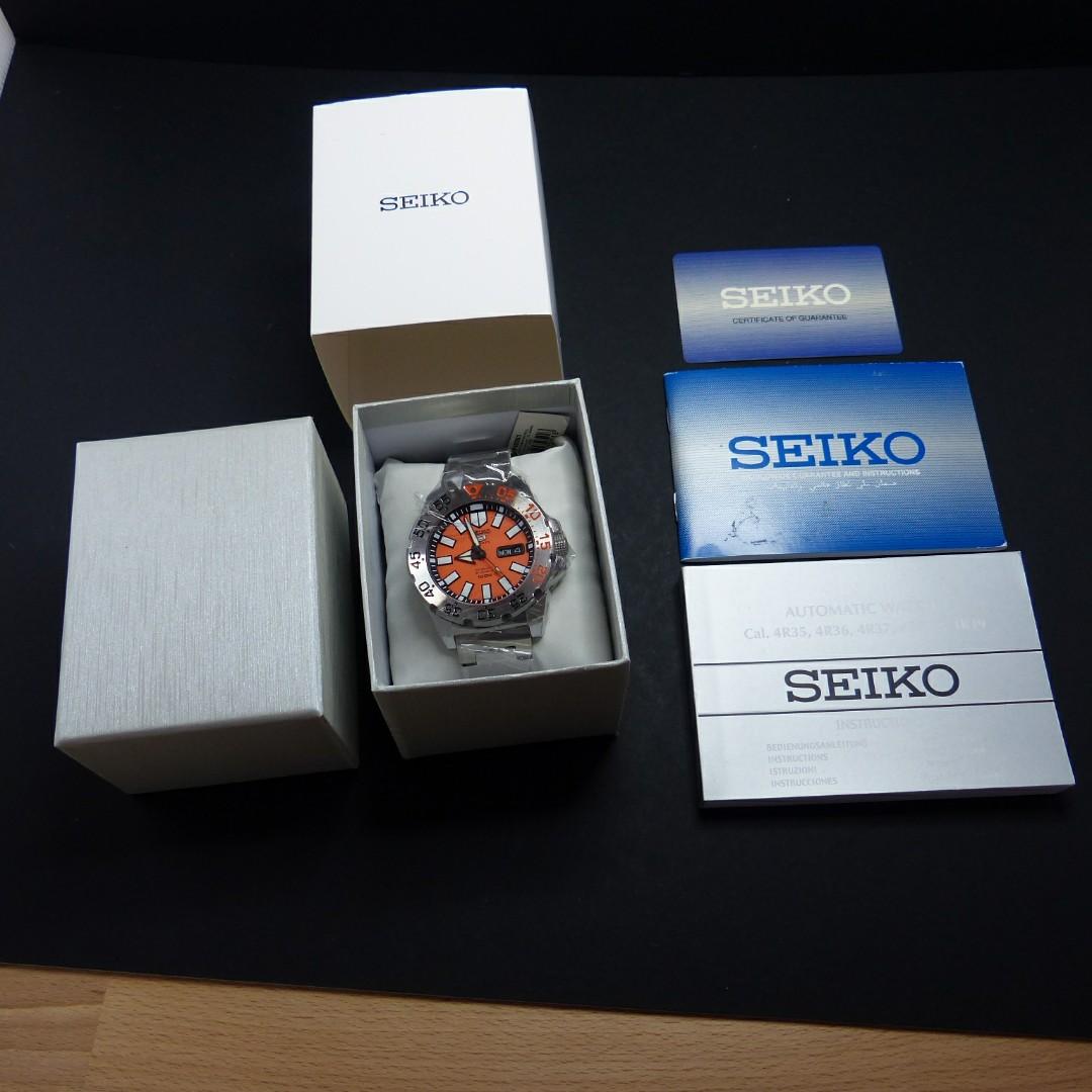 Seiko 5 Sports Automatic Baby Orange Monster SRP483 SRP483K1