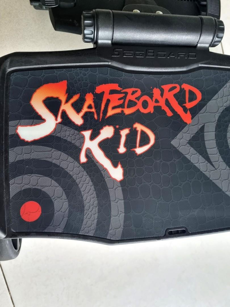 Skateboard kid deals buggy board