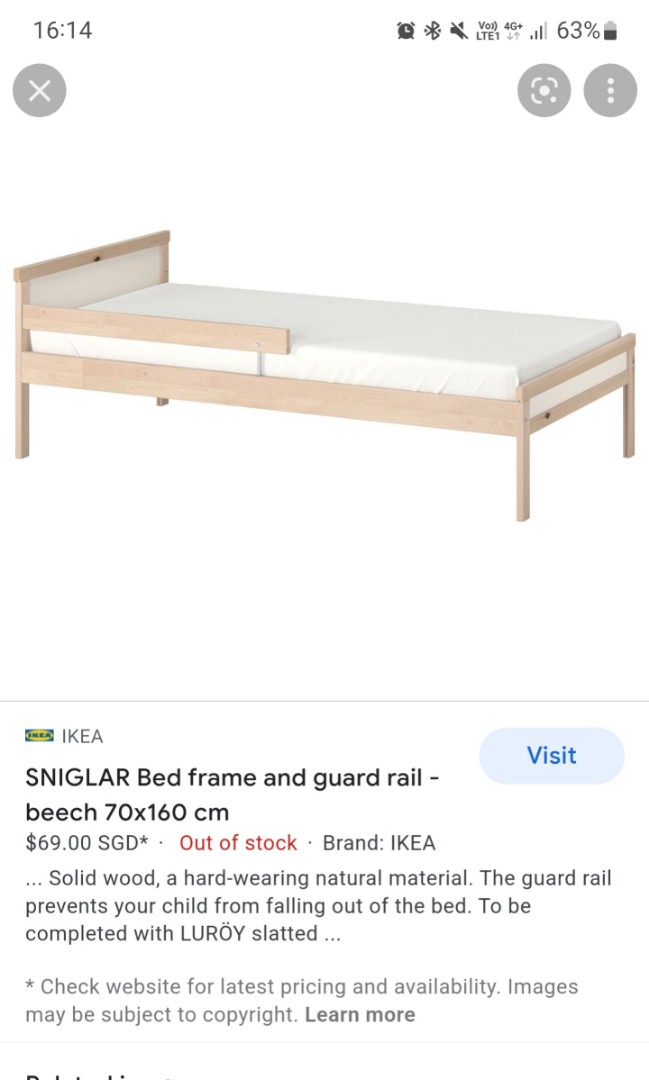 Sniglar children bed, Babies & Kids, Baby Nursery & Kids Furniture