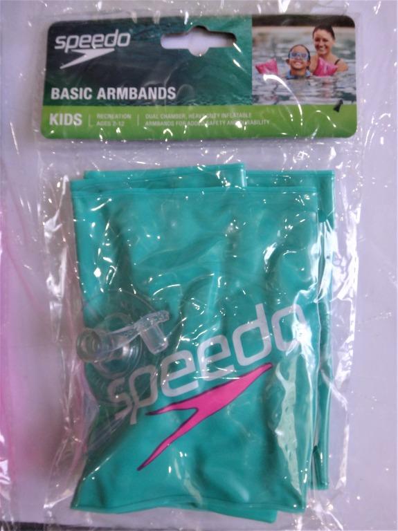 NEW Speedo Kids Dual Chamber Heavy Duty Inflatable Basic Armbands Ages 2-12 
