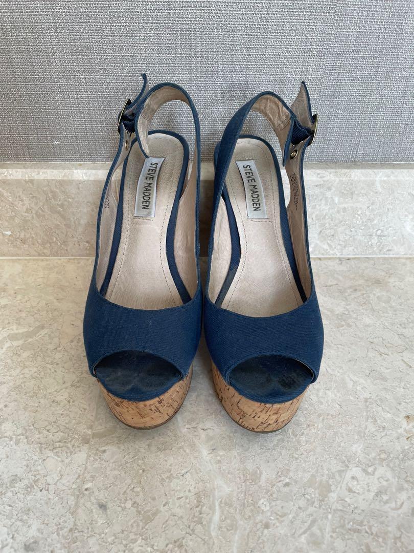 steve madden leather wedges