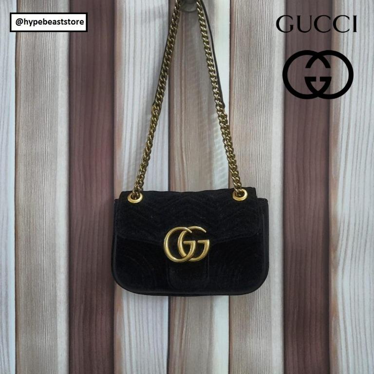 Gucci Marmont mini Black 2017, Barang Mewah, Tas & Dompet di Carousell