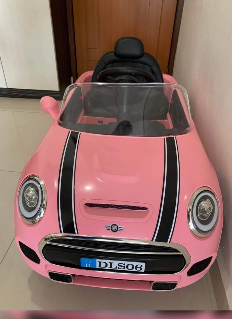 Kids pink mini cooper store