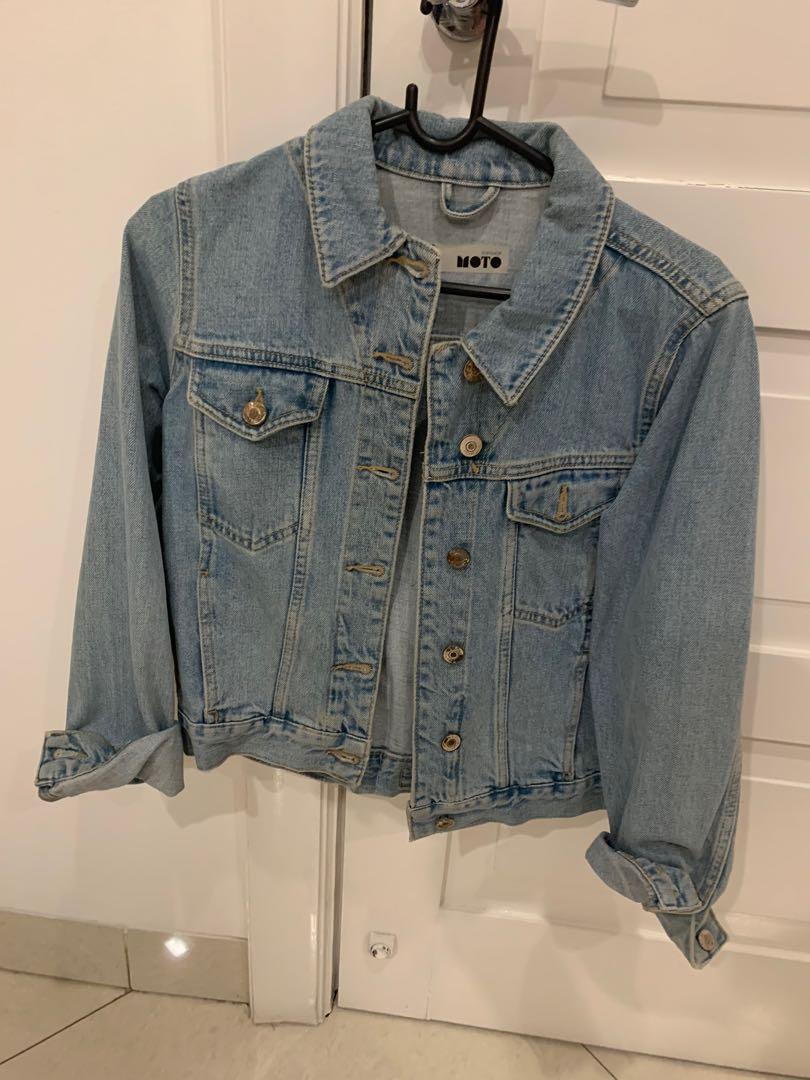 Topshop denim jacket jeans, Fesyen 
