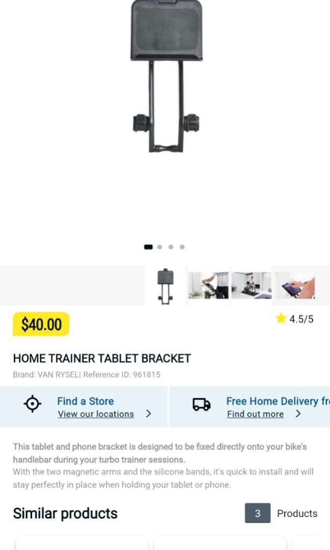 Van Rysel Home Trainer Tablet Bracket, Sports Equipment, Bicycles & Parts,  Parts & Accessories on Carousell