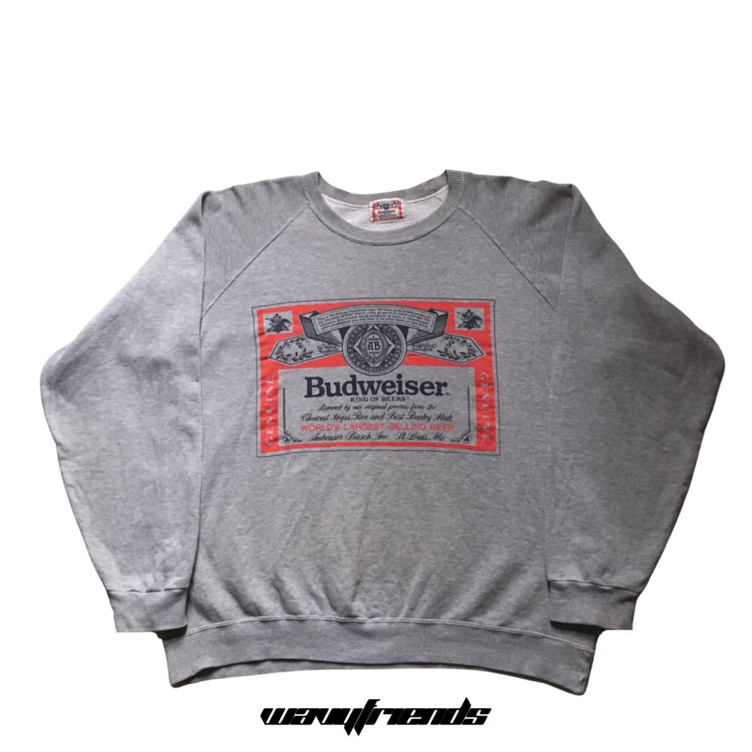 Vintage Budweiser Crewneck, Men's 
