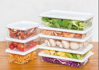 White Food Container Refrigerator Tupperware Storage Kitchen Organizer Lunch box