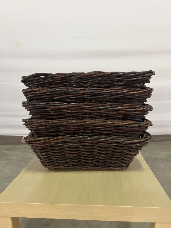 Wicker Baskets Dark Brown Colour / Bakul rotan Warna Coklat Gelap