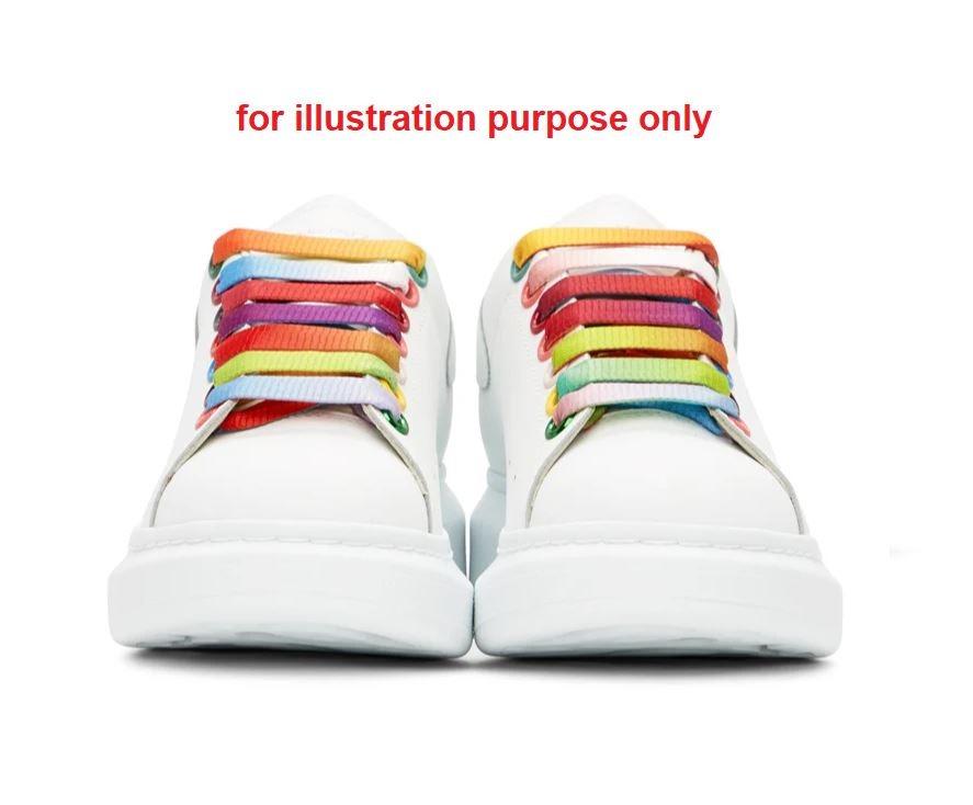ALEXANDER MCQUEEN White Leather Rainbow Lace Sneaker RM200