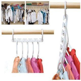 RUSH SALE,😍 Closet Organizer 8Pcs Clothes Hook Hanger Space Saver Rack