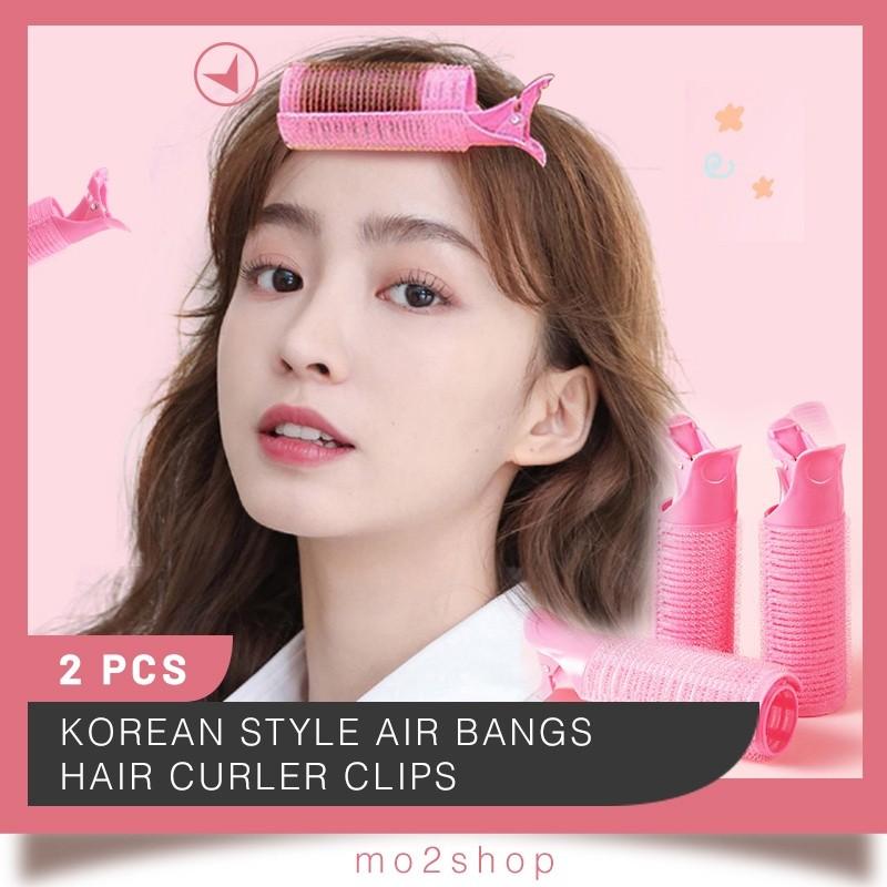 2 PCS) Korean Fluffy Hair Air Bang Curler Clips, Beauty  Personal Care,  Hair on Carousell