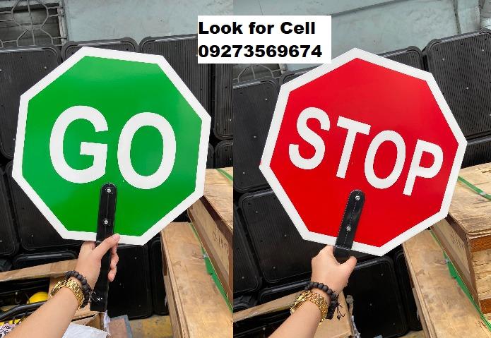 Stop & Go Traffic Sign  Metal, Commercial & Industrial, Construction &  Building Materials on Carousell
