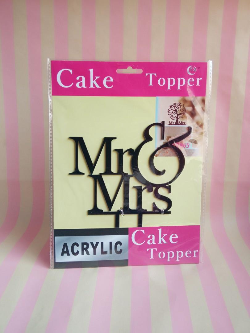 Acrylic Cake Topper Mr. and Mrs. (Category: Bakeware) located in Manila. Submitted by becoming.jane (Listing ID 1161862509, Image 2). Description: ▪️Black and Silver available▪️ Payment: GCash / BDO Feel free to message me for any inquiries about this item or if you need additional pics . 💌 #wedding.