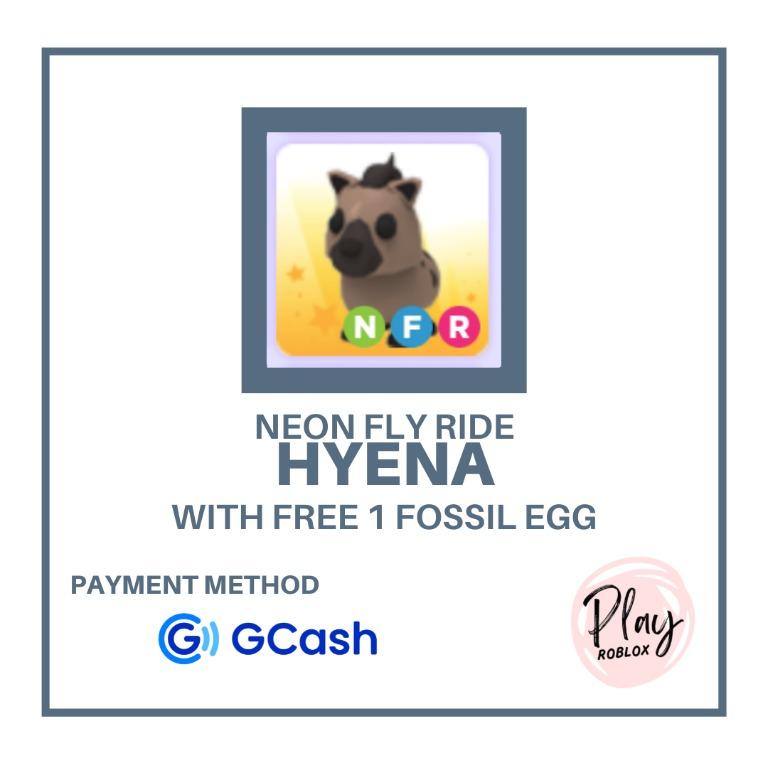 Adopt Me - NFR Hyena / Neon Fly Ride Hyena, Hobbies & Toys, Toys