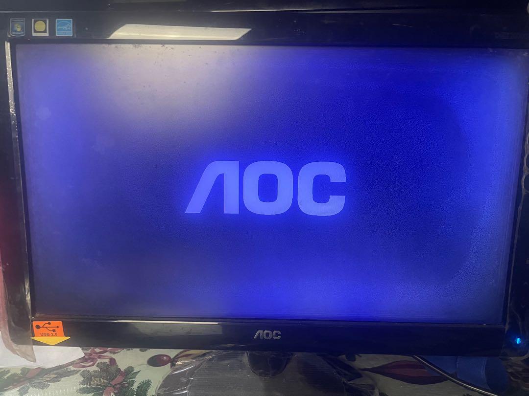 AOC Monitor with Issue (Category: Monitor Screens) located in Paranaque City. Submitted by _kuching_decluttering (Listing ID 1161980026, Image 2). Description: AOC Monitor with Issue 16 to 18 in With LCD issue, see pics Good for printing or CCTV Cannot produce accurate colors due to issue Ports: VGA, DVI Inclusions: Unit and Power Cable only.