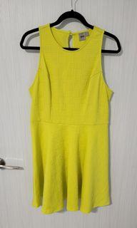 Asos neon yellow sleeveless dress