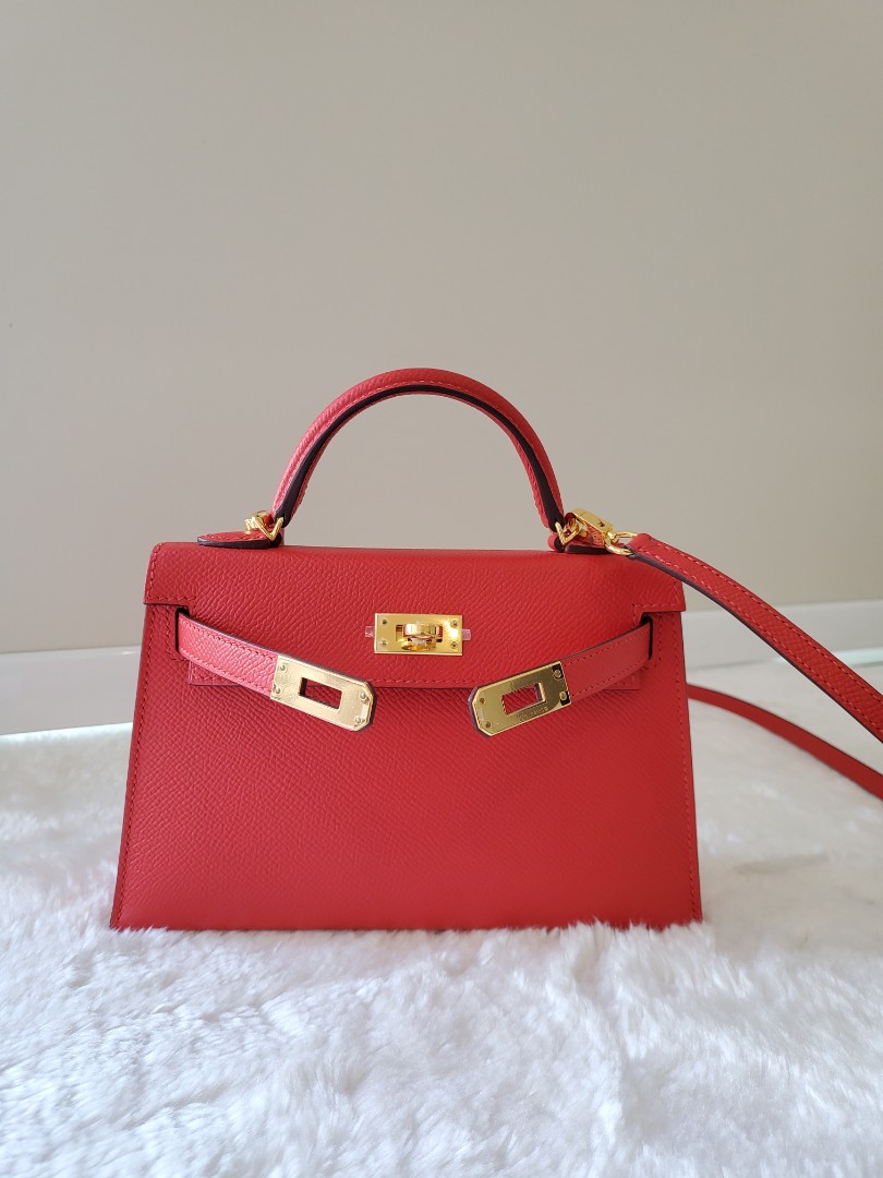 Authentic Hermes Like new K20 Rouge Tomato GHW stamp A, Luxury, Bags ...