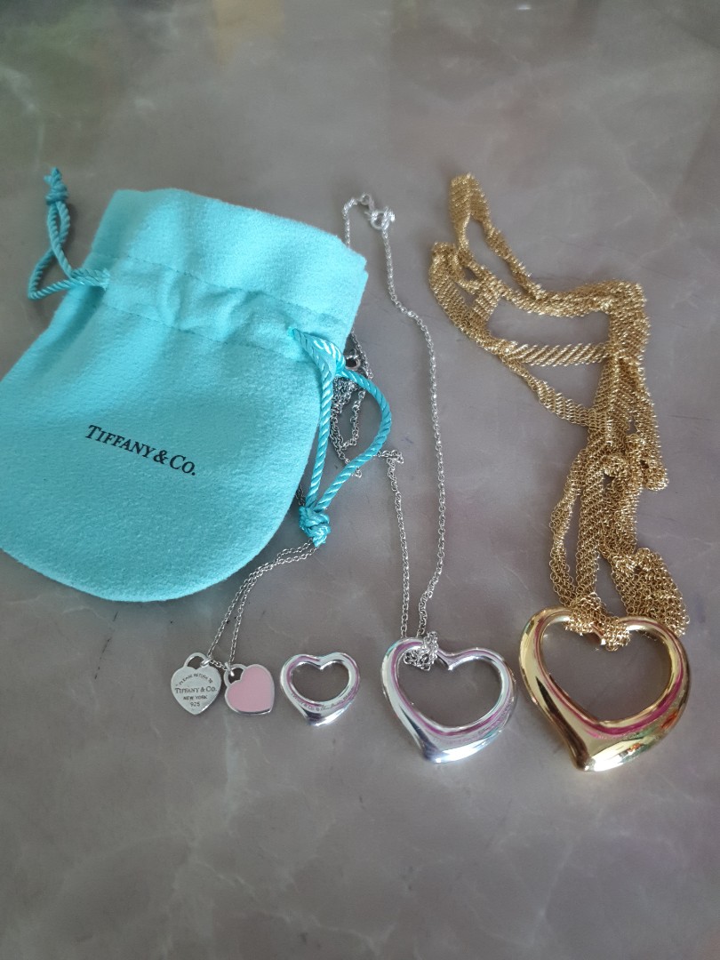 Tiffany and co 925 heart necklace clearance