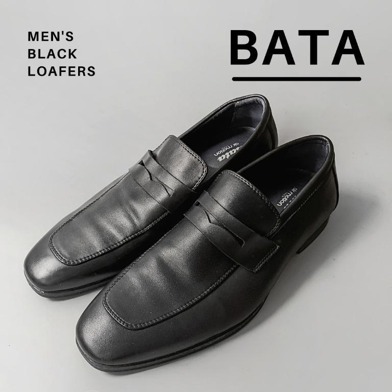 Mens black online loafers size 9