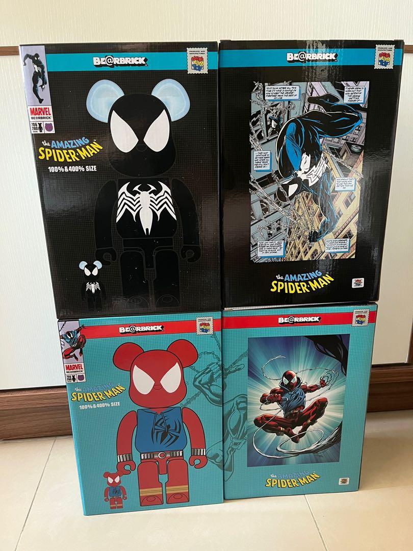 包順豐全新Bearbrick spiderman BE@RBRICK SPIDER-MAN BLACK COSTUME