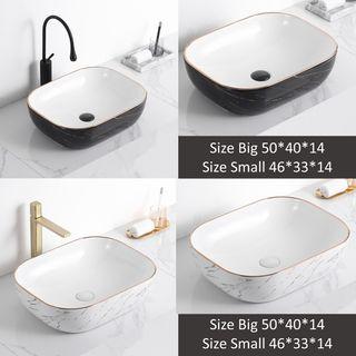 Black White Marble Design Basin / Table top Basin / Vanity Basin / Designer Basin