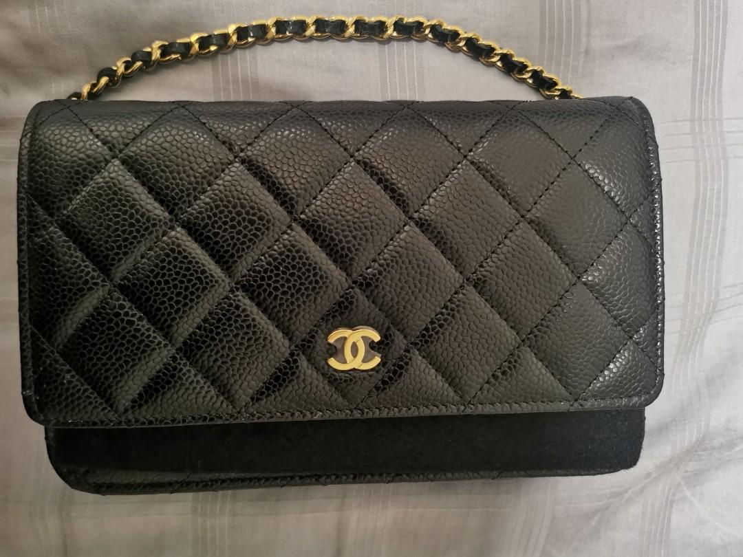 [BNIB] Chanel Wallet on Chain black Caviar w gold hardware