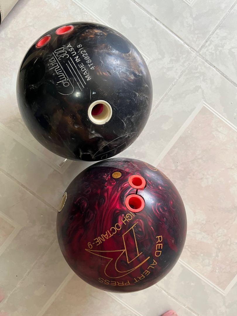 Bowling Balls Reactive Brunswick Red Alert Press, Columbia Plastic