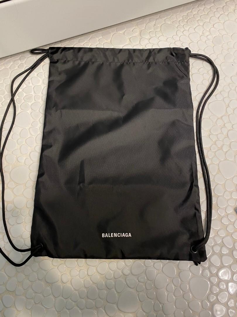 BRAND NEW BALENCIAGA DRAW STRING BLACK NYLON DUST BAG GREY DUST