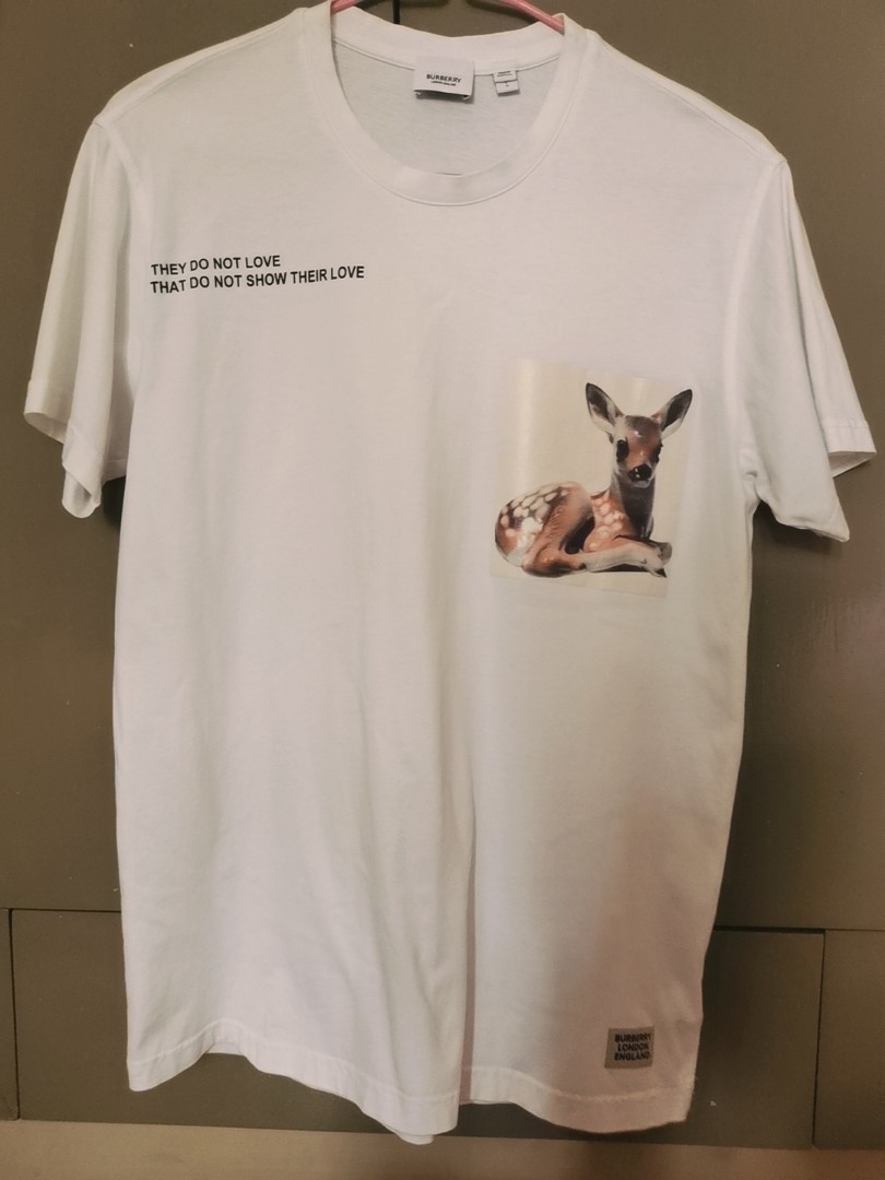 Burberry White The Bambi TShirt, Men's Fashion, Tops & Sets, Tshirts & Polo  Shirts on Carousell