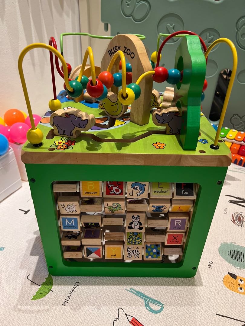 Busy Zoo Activity Cube for infant and toddler Babies Kids