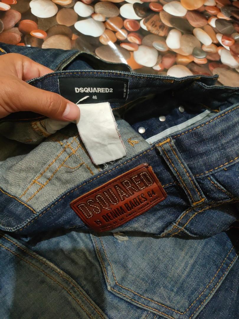 celana jeans DSQUARED2 original Made in Italy size 30, Fesyen Pria, Pakaian  , Bawahan di Carousell