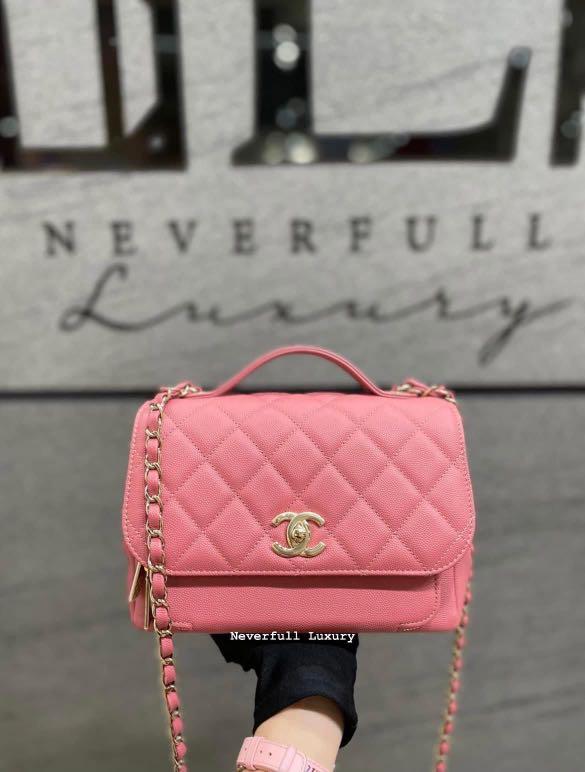 Business Affinity Flap Caviar Pink GHW