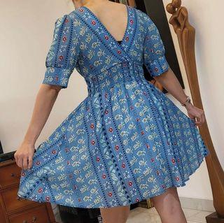 Cherry dress blue