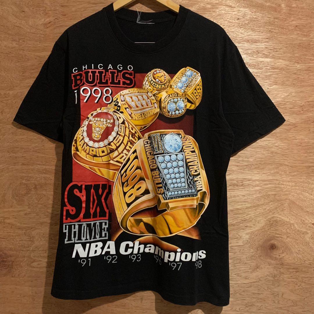 1998 Chicago Bulls NBA Six Time Champions Pro Player Vintage Graphic T –  Black Market Clothing